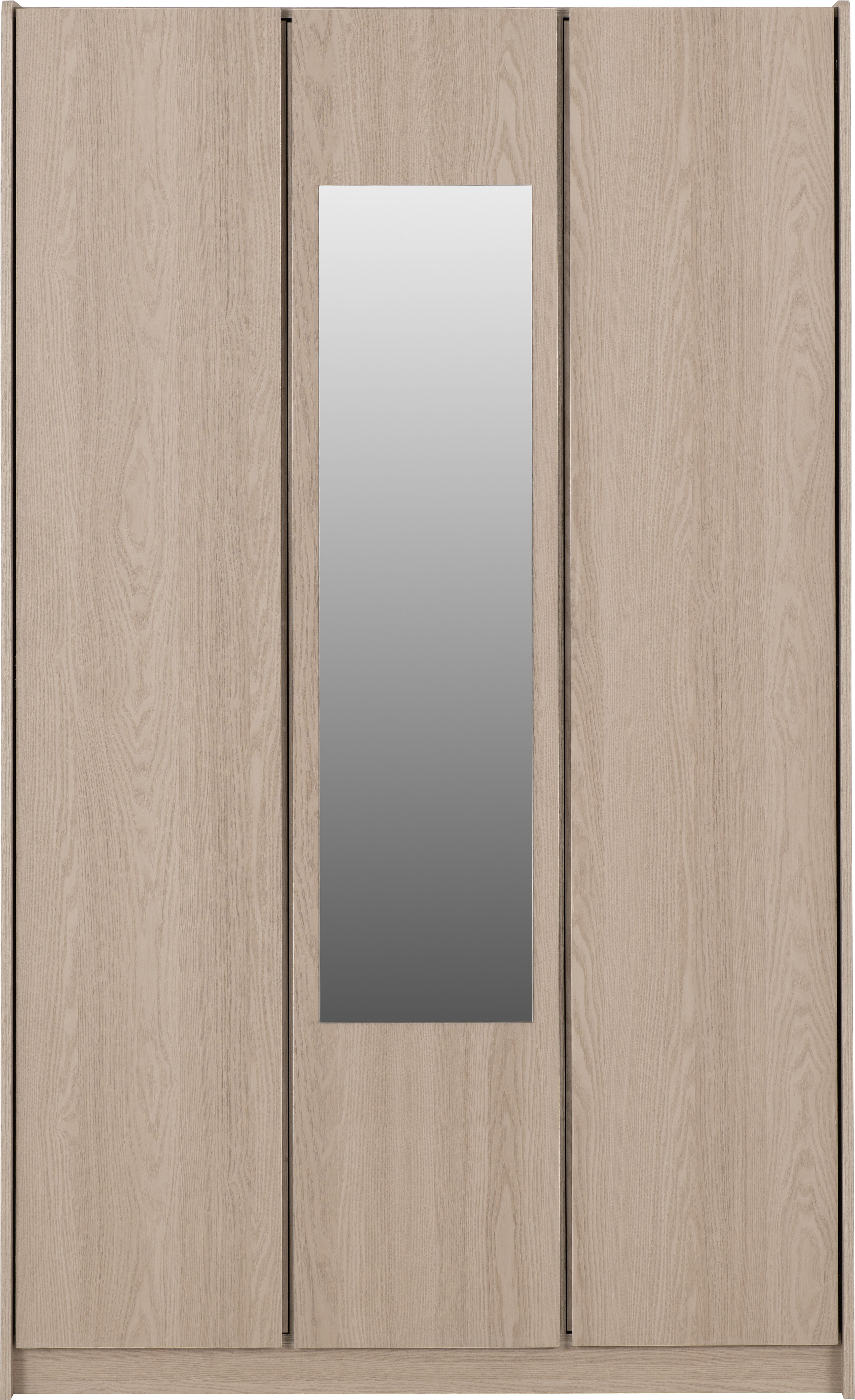 Paris 3 Door Mirrored Wardrobe - Smoked Ash Effect