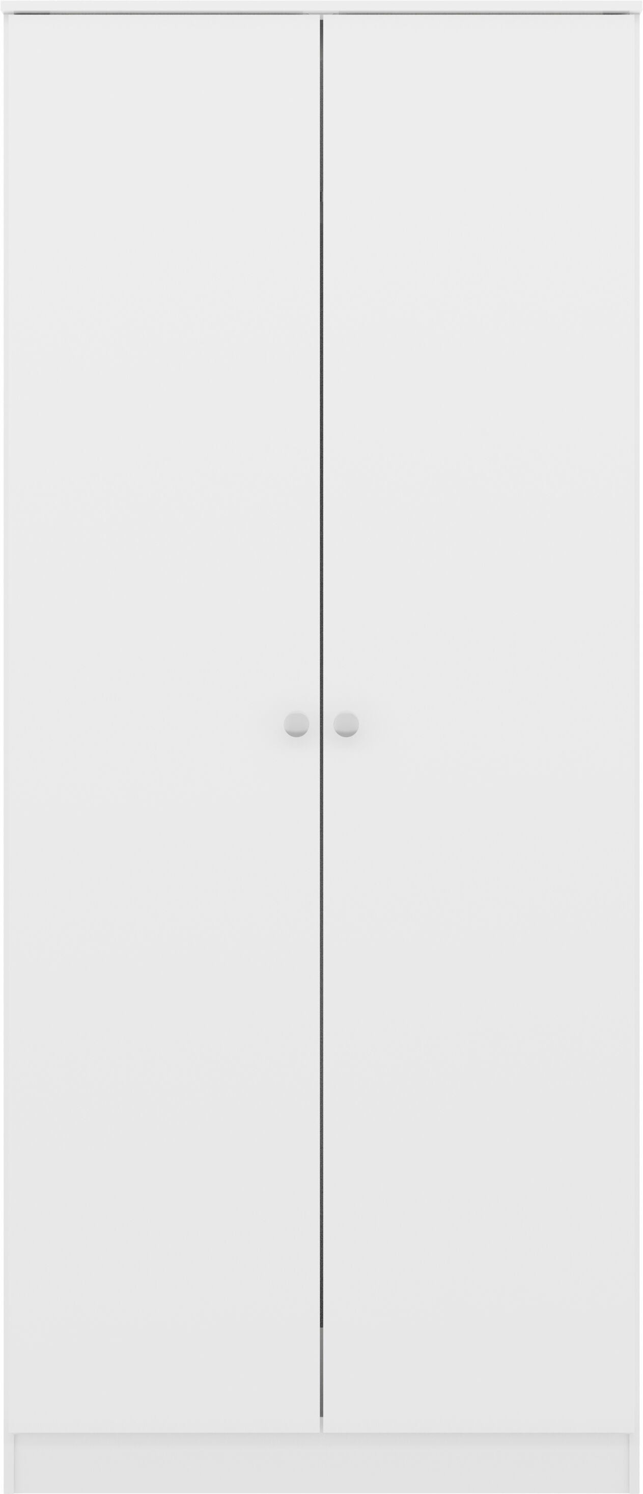 Denver 2 Door Wardrobe - White Gloss