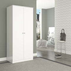 Denver 2 Door Wardrobe - White Gloss