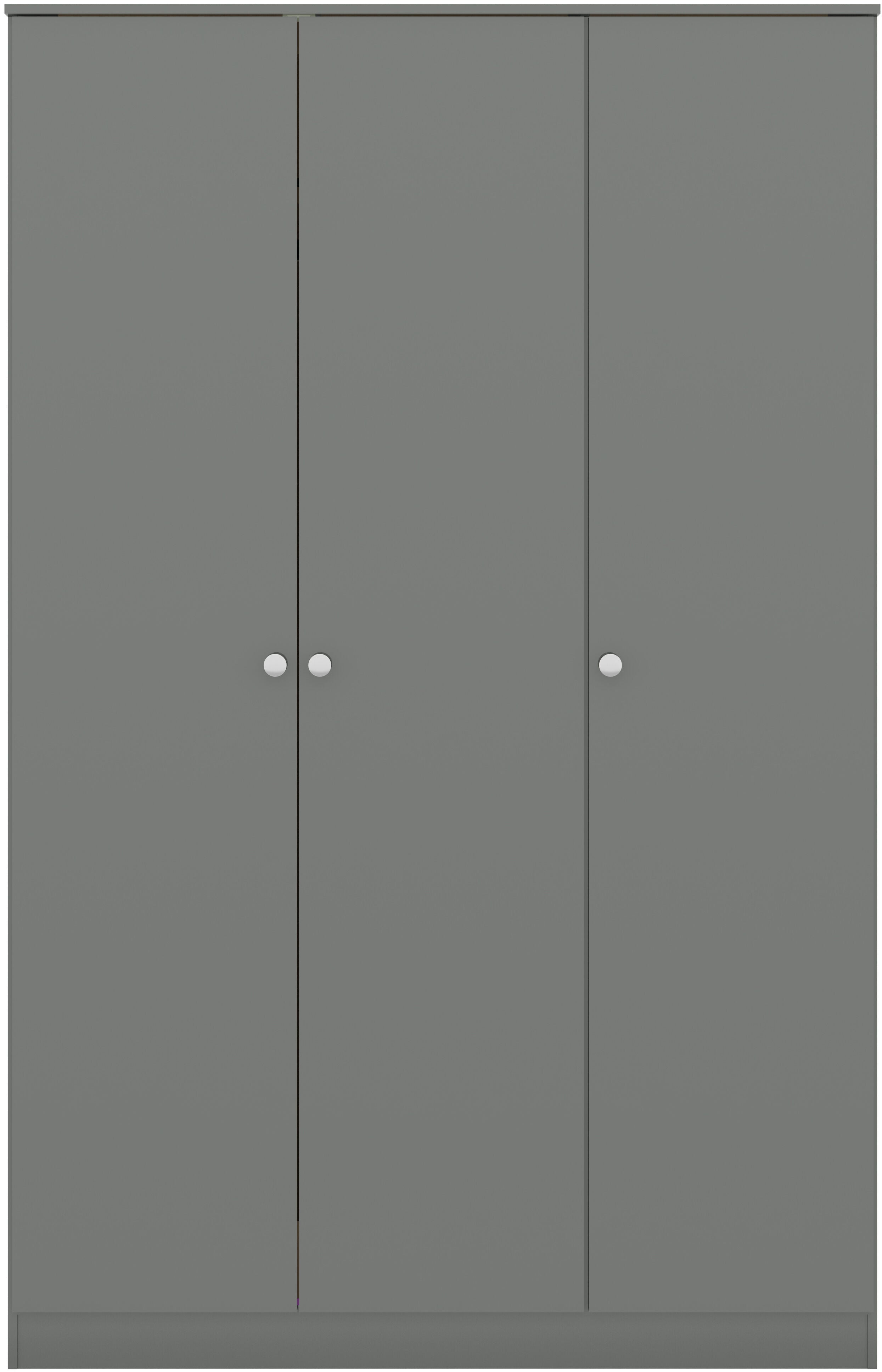 Denver 3 Door Wardrobe - Grey Gloss