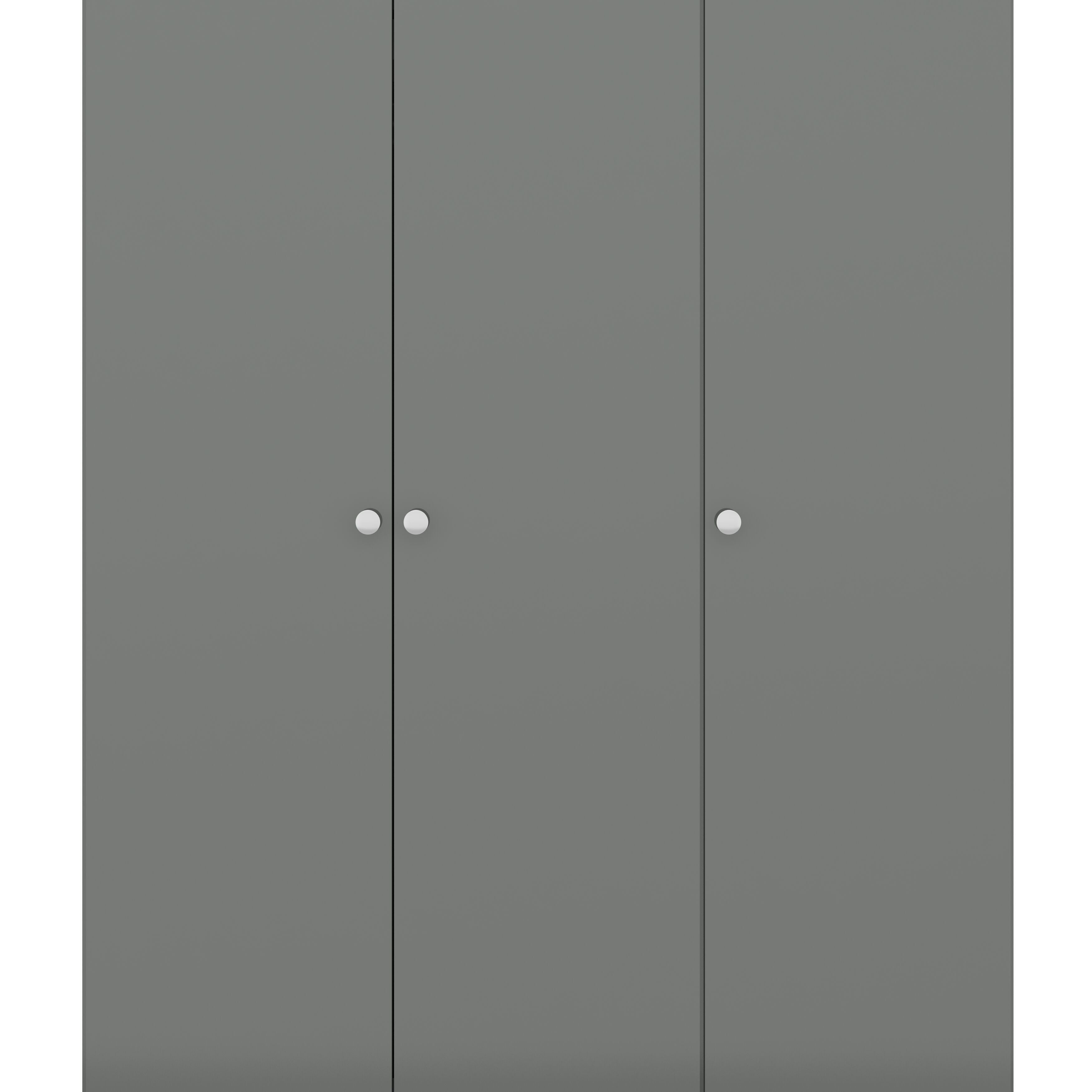 Denver 3 Door Wardrobe - Grey Gloss