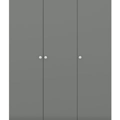 Denver 3 Door Wardrobe - Grey Gloss