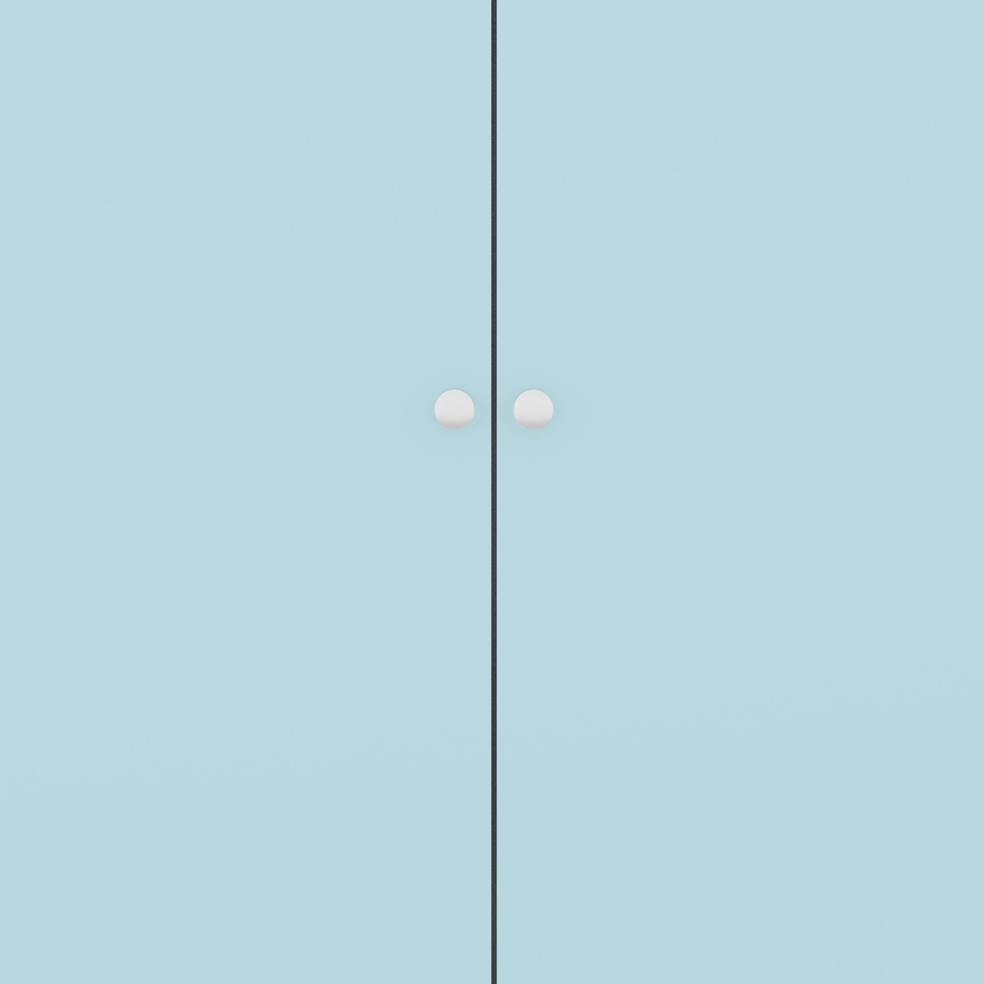Denver 2 Door Wardrobe - White/Blue Gloss
