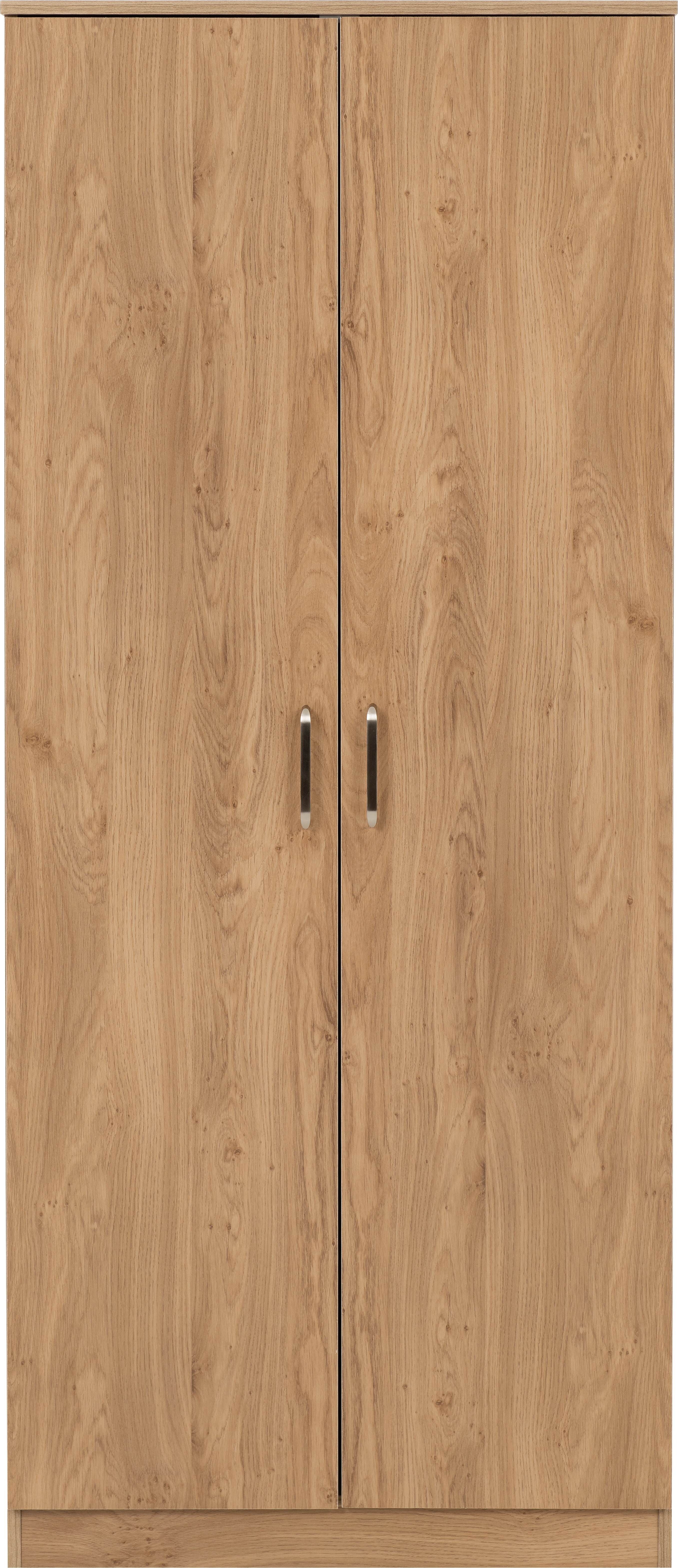 Dakota 2 Door Wardrobe - Oak Effect