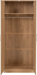 Dakota 2 Door Wardrobe - Oak Effect