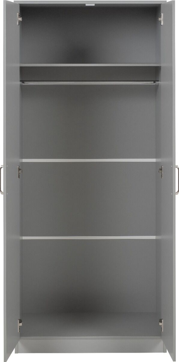 Dakota 2 Door Wardrobe - Light Grey