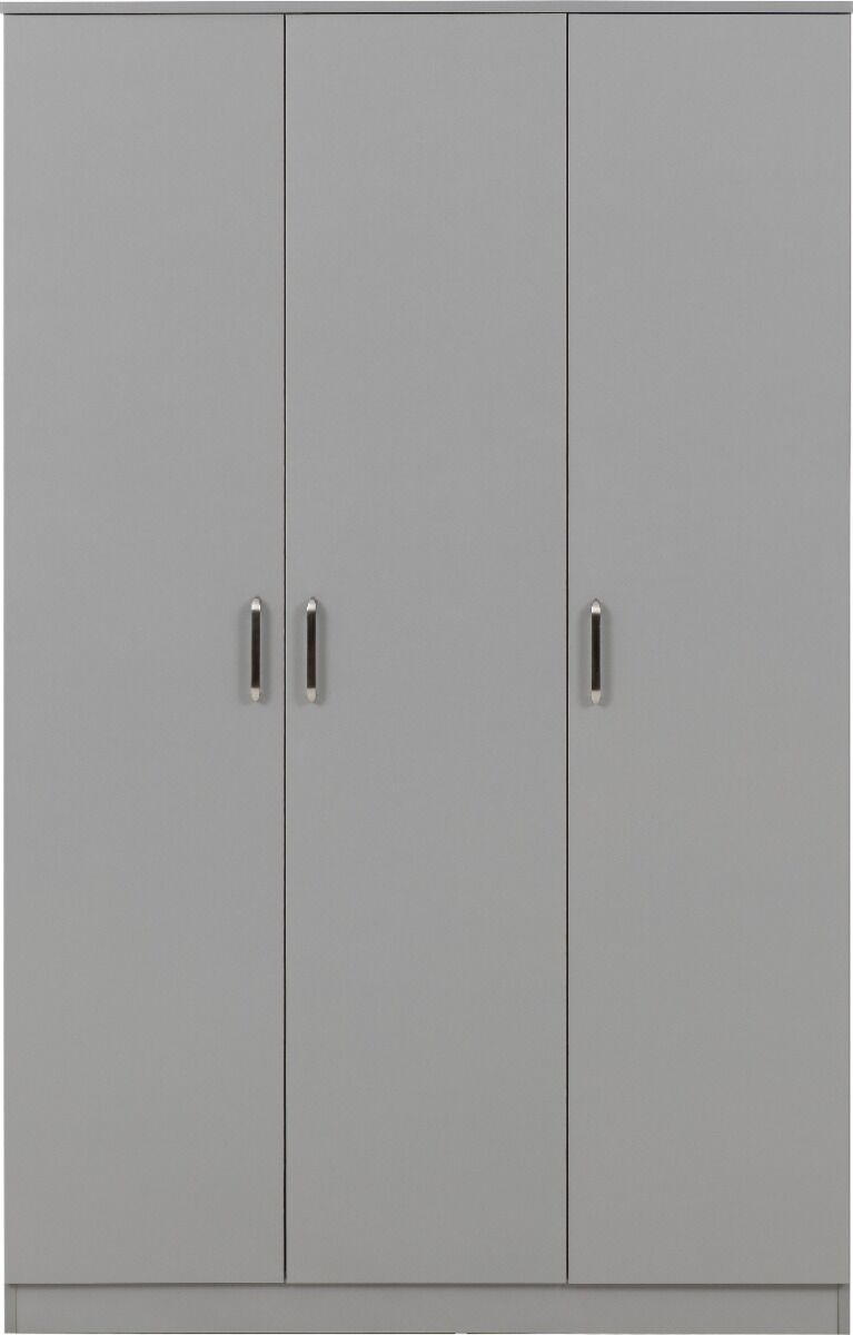Dakota 3 Door Wardrobe - Light Grey