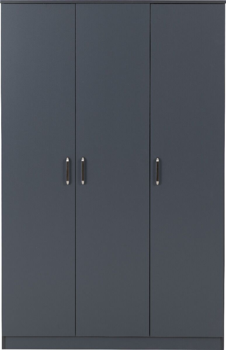 Dakota 3 Door Wardrobe - Dark Grey