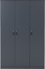 Dakota 3 Door Wardrobe - Dark Grey