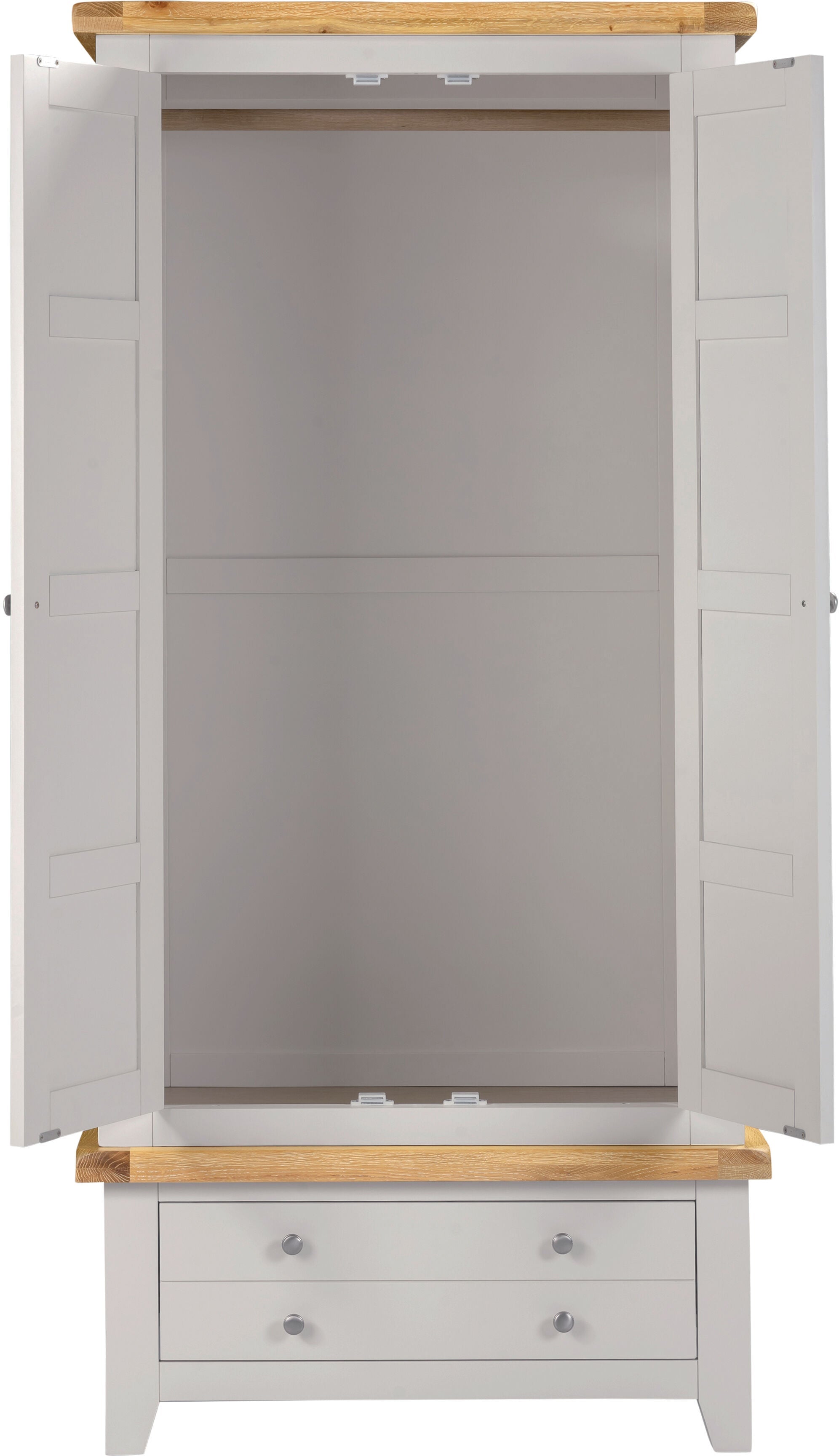 Windsor 2 Door 1 Drawer Wardrobe - Pebble Grey/Oak