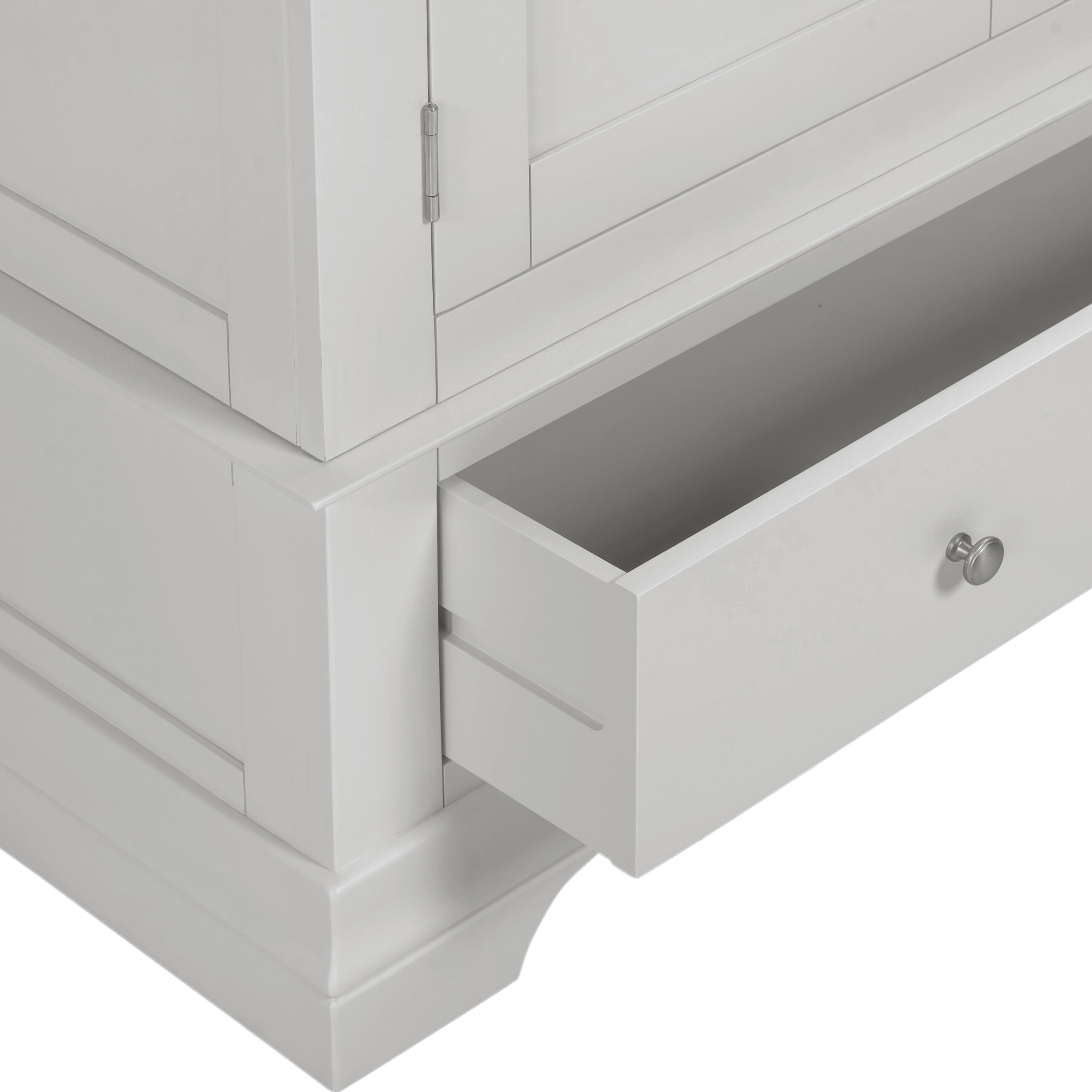 Bordeaux 2 Door Wardrobe - Pebble Grey