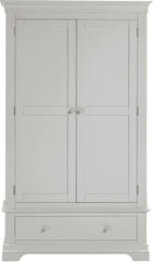 Bordeaux 2 Door Wardrobe - Pebble Grey