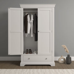 Bordeaux 2 Door Wardrobe - Ivory