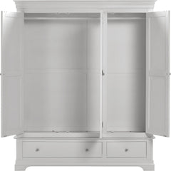 Bordeaux 3 Door Wardrobe - Pebble Grey