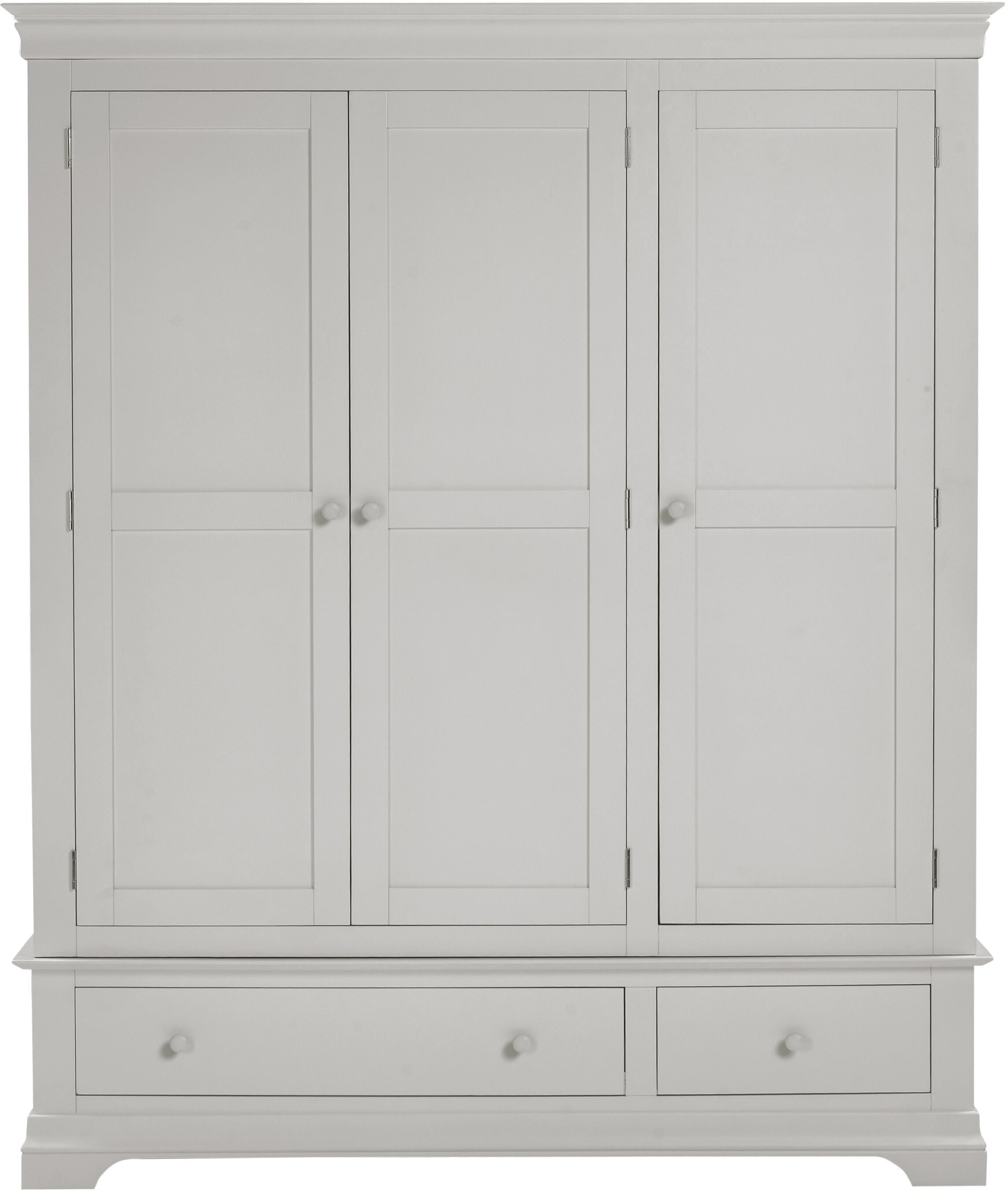 Bordeaux 3 Door Wardrobe - Pebble Grey