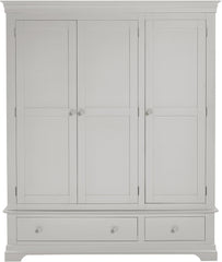 Bordeaux 3 Door Wardrobe - Pebble Grey