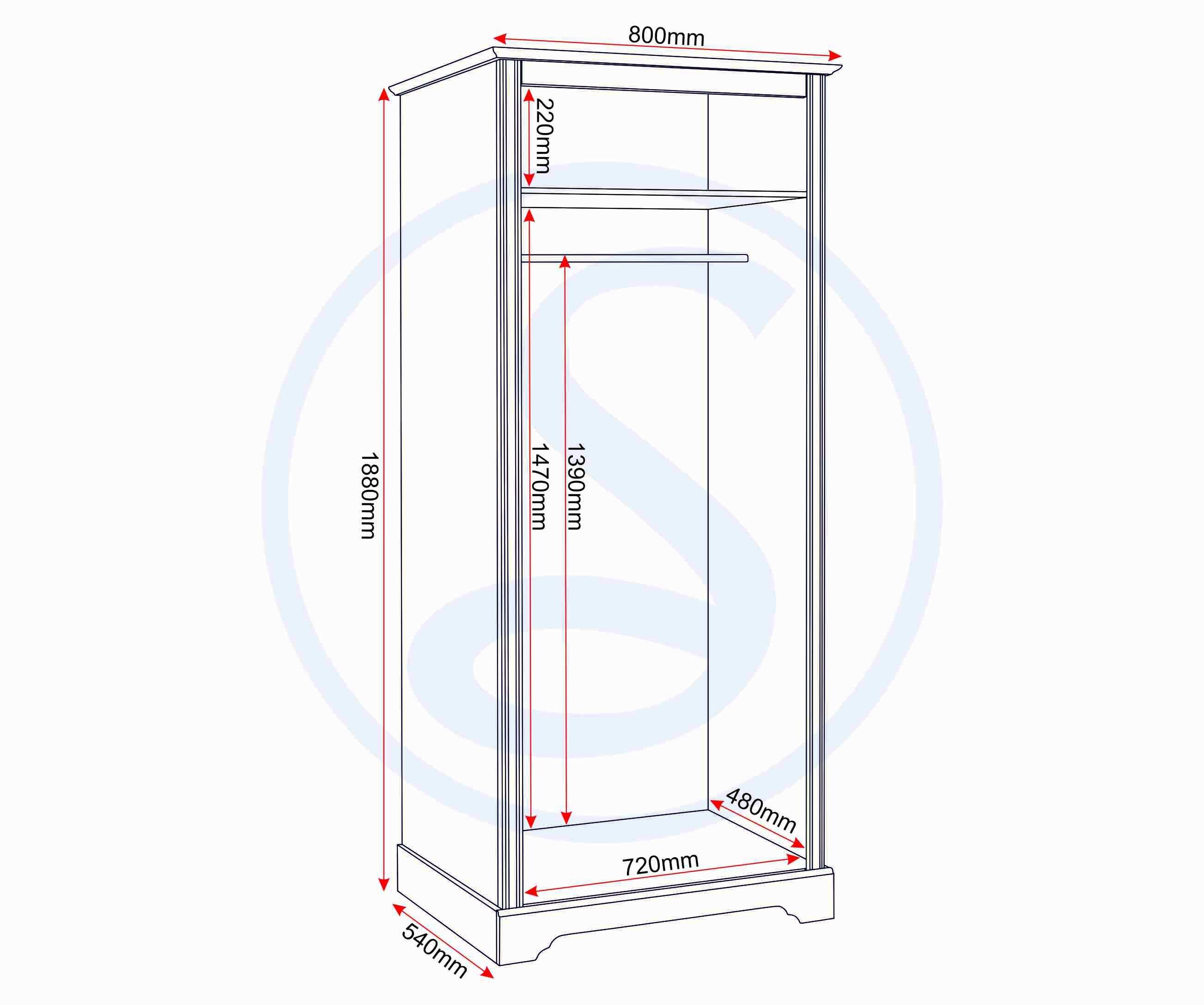 Stratford 2 Door Wardrobe - White