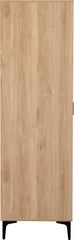 Miami 3 Door Wardrobe - Oak Effect/Black