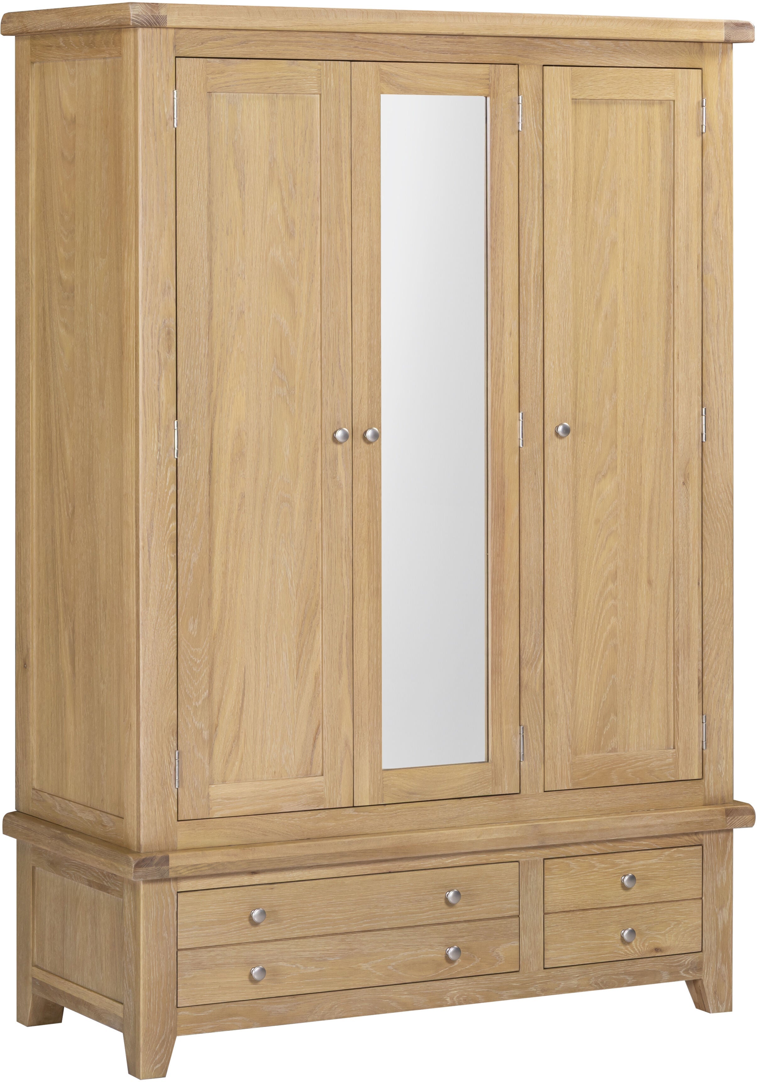 Windsor 3 Door 2 Drawer Wardrobe - Natural Oak