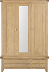 Windsor 3 Door 2 Drawer Wardrobe - Natural Oak