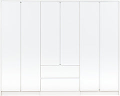 Malvern 6 Door 2 Drawer Wardrobe - White