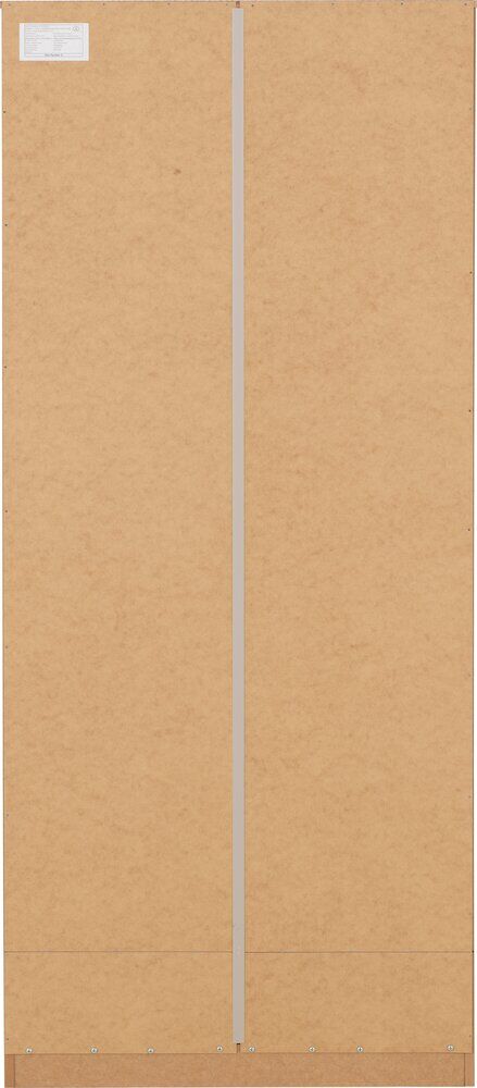 Denver 2 Door 1 Drawer Mirrored Wardrobe - White Gloss