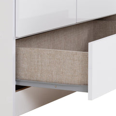 Denver 2 Door 1 Drawer Mirrored Wardrobe - White Gloss