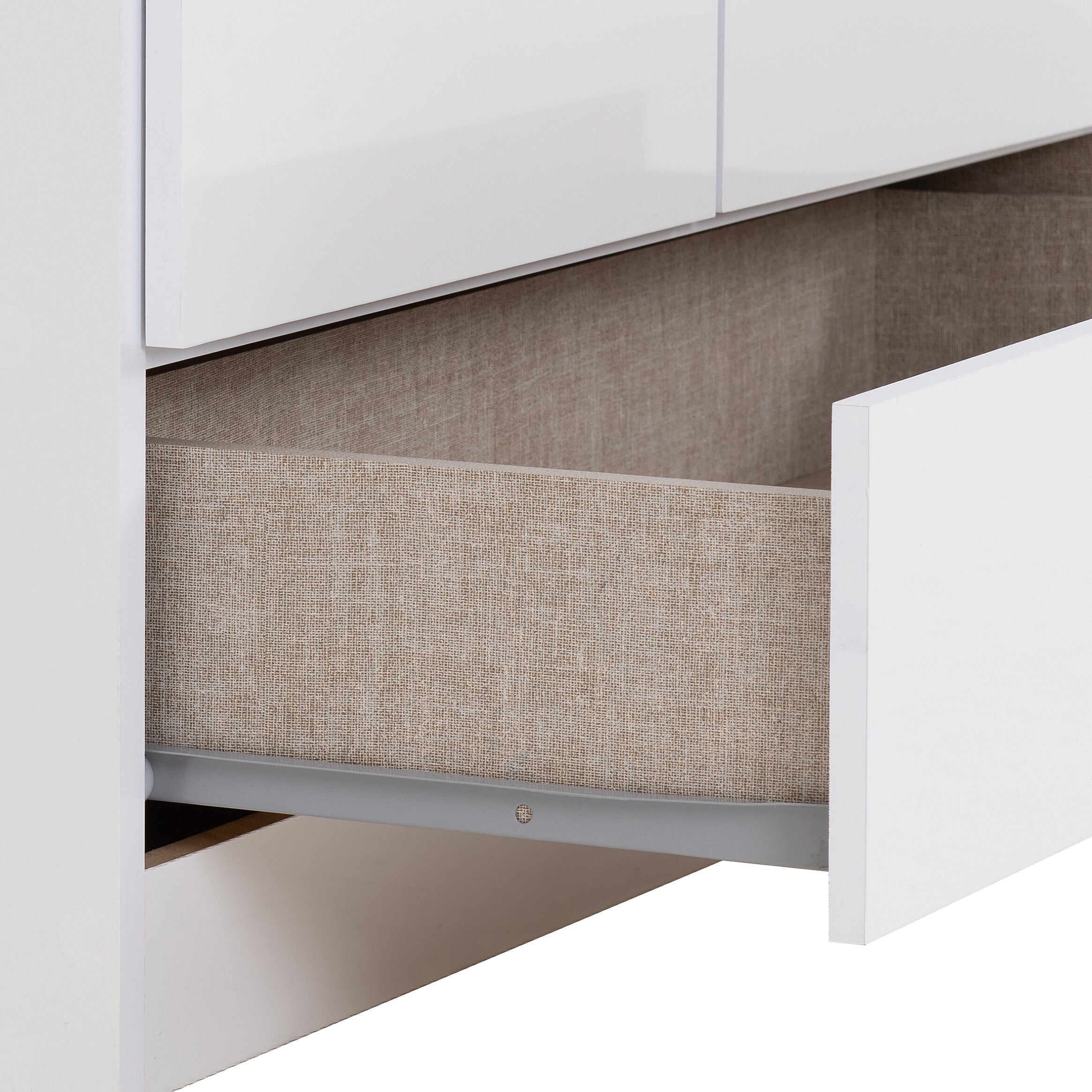 Denver 4 Door 2 Drawer Mirrored Wardrobe - White Gloss