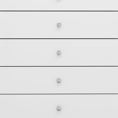 Denver 5 Drawer Chest - White Gloss