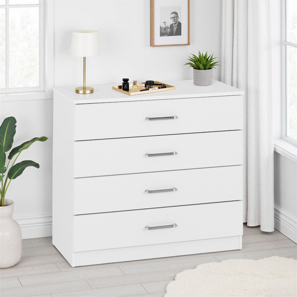 Dakota 4 Drawer Chest - White