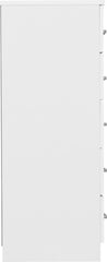 Dakota 5 Drawer Narrow Chest - White