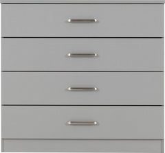 Dakota 4 Drawer Chest - Light Grey