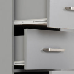 Dakota 5 Drawer Narrow Chest - Light Grey
