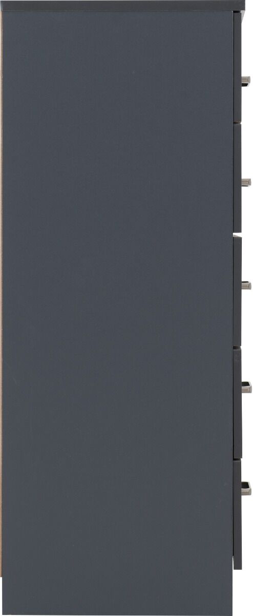 Dakota 5 Drawer Chest - Dark Grey