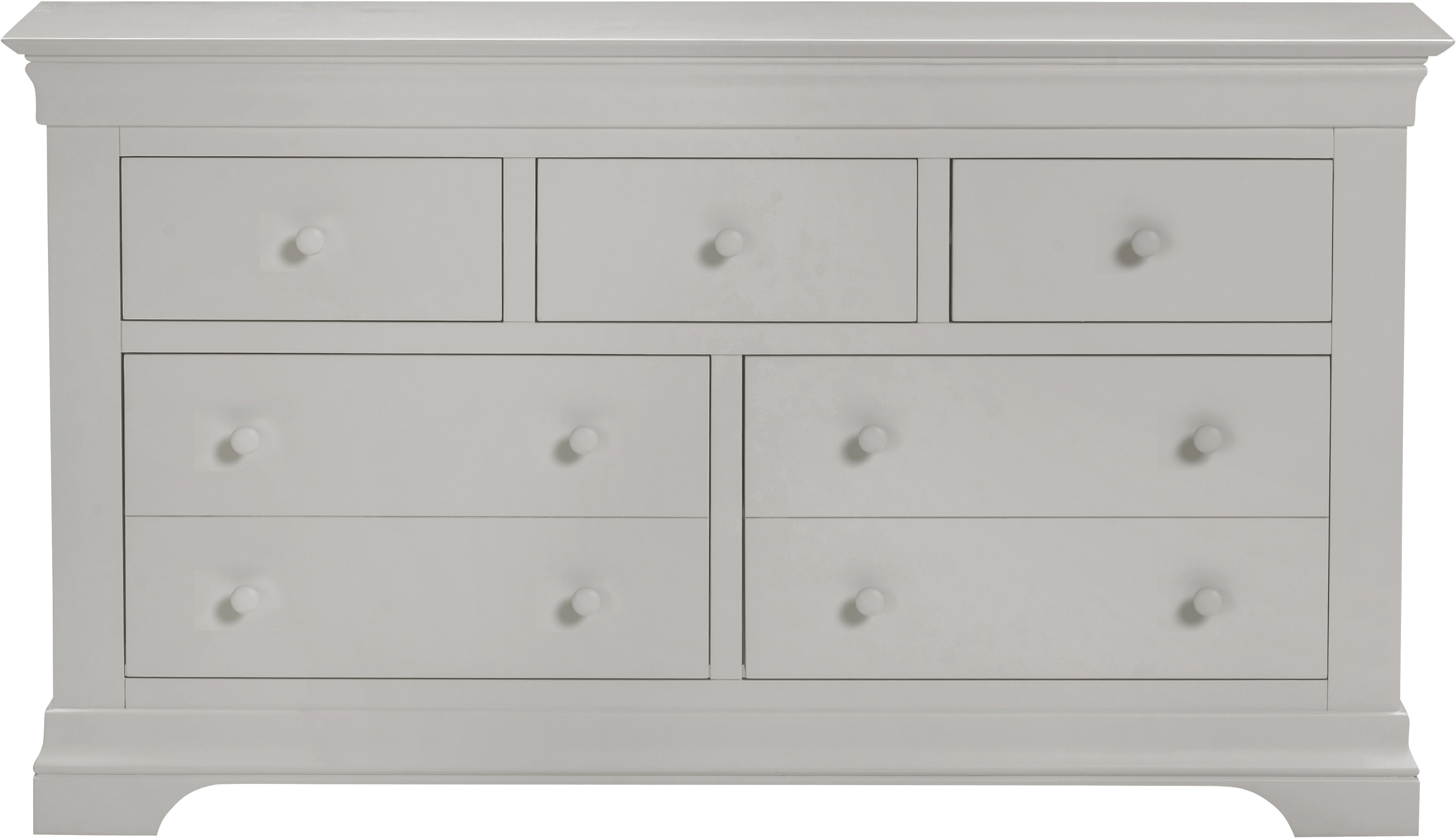 Bordeaux 3+2 Drawer Chest - Pebble Grey
