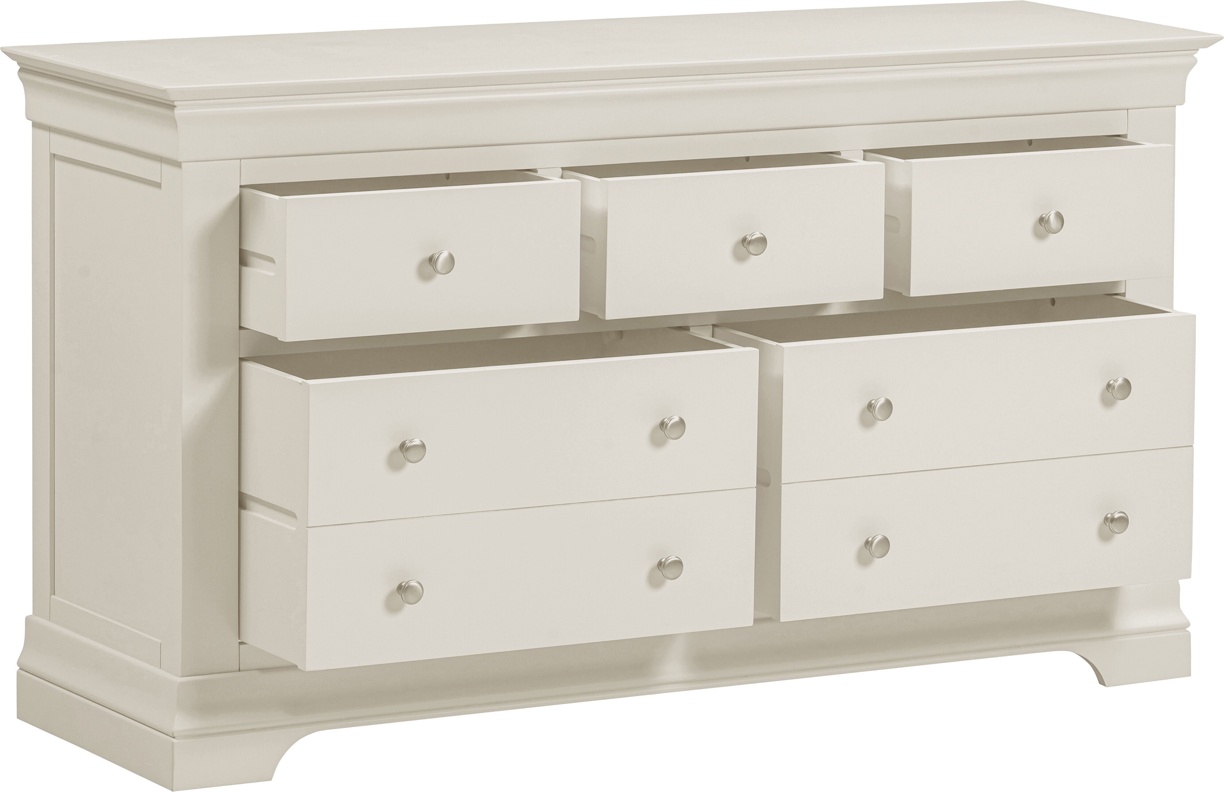 Bordeaux 3+2 Drawer Chest - Ivory