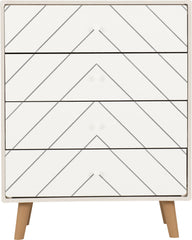 Dixie 4 Drawer Chest - Dusty Grey/White