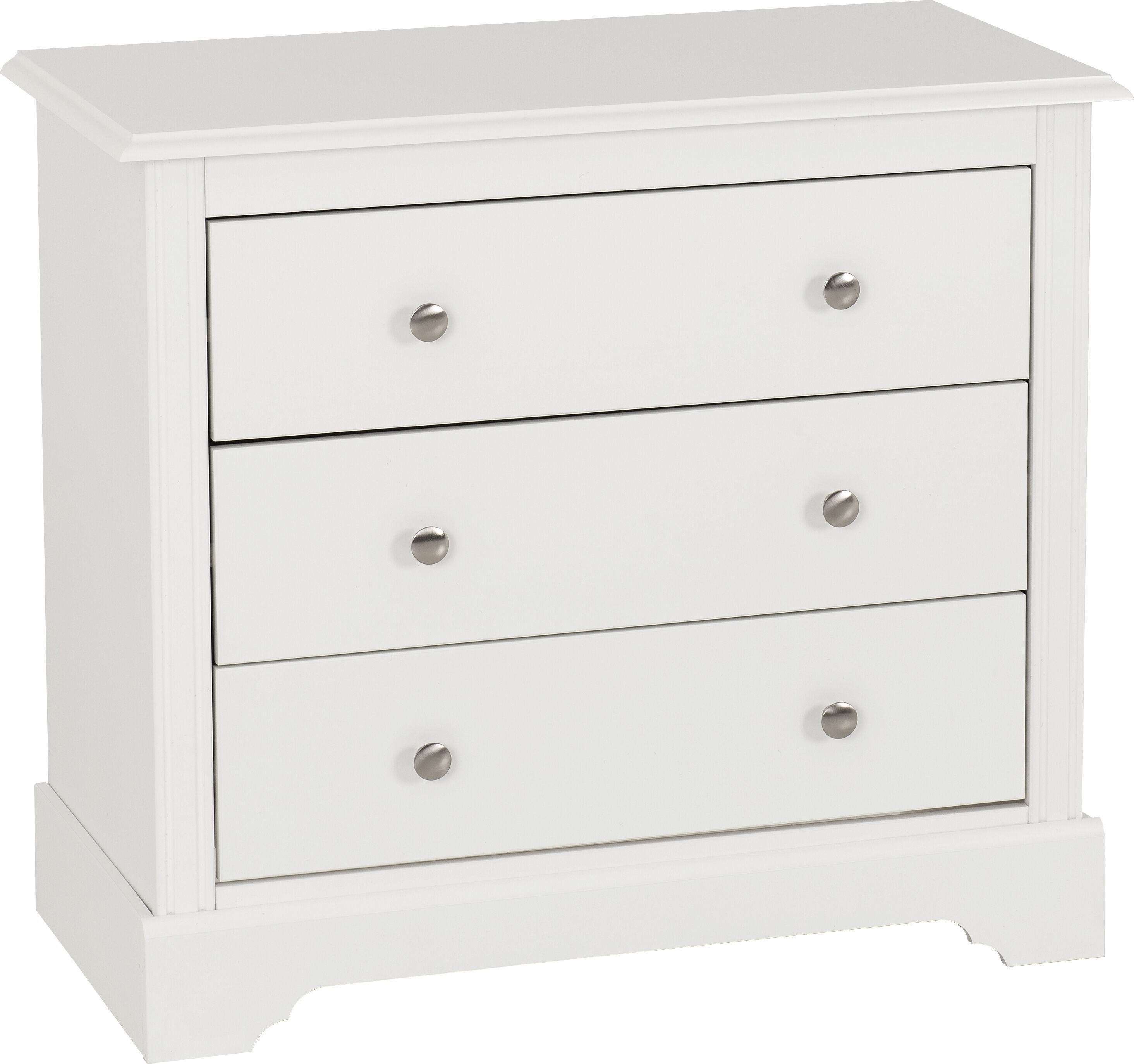 Stratford 3 Drawer Chest - White