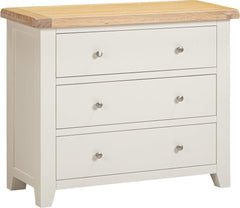 Windsor 3 Drawer Chest - Ivory/Oak