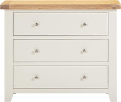 Windsor 3 Drawer Chest - Ivory/Oak