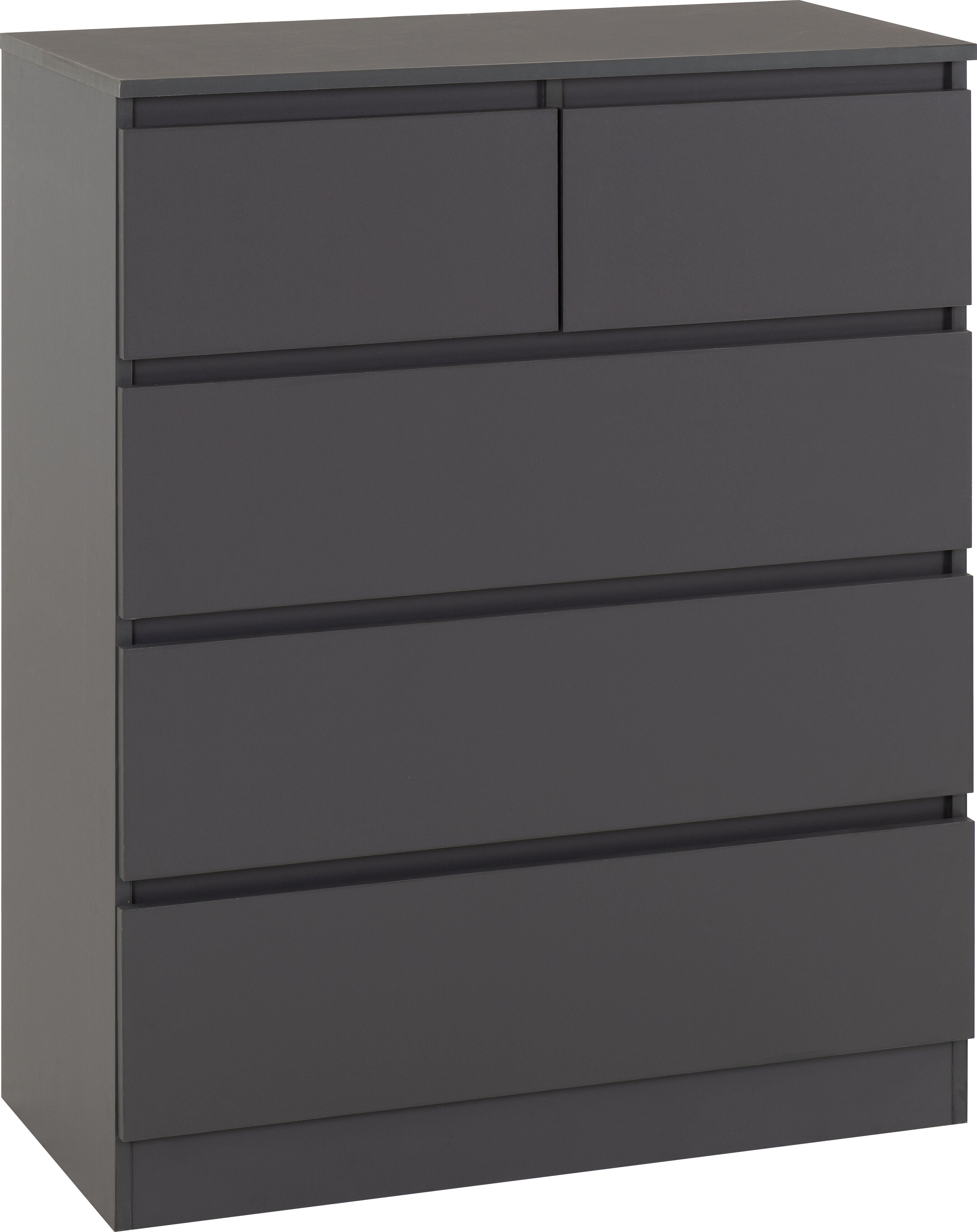 Malvern 3+2 Drawer Chest - Grey