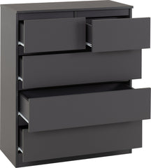 Malvern 3+2 Drawer Chest - Grey