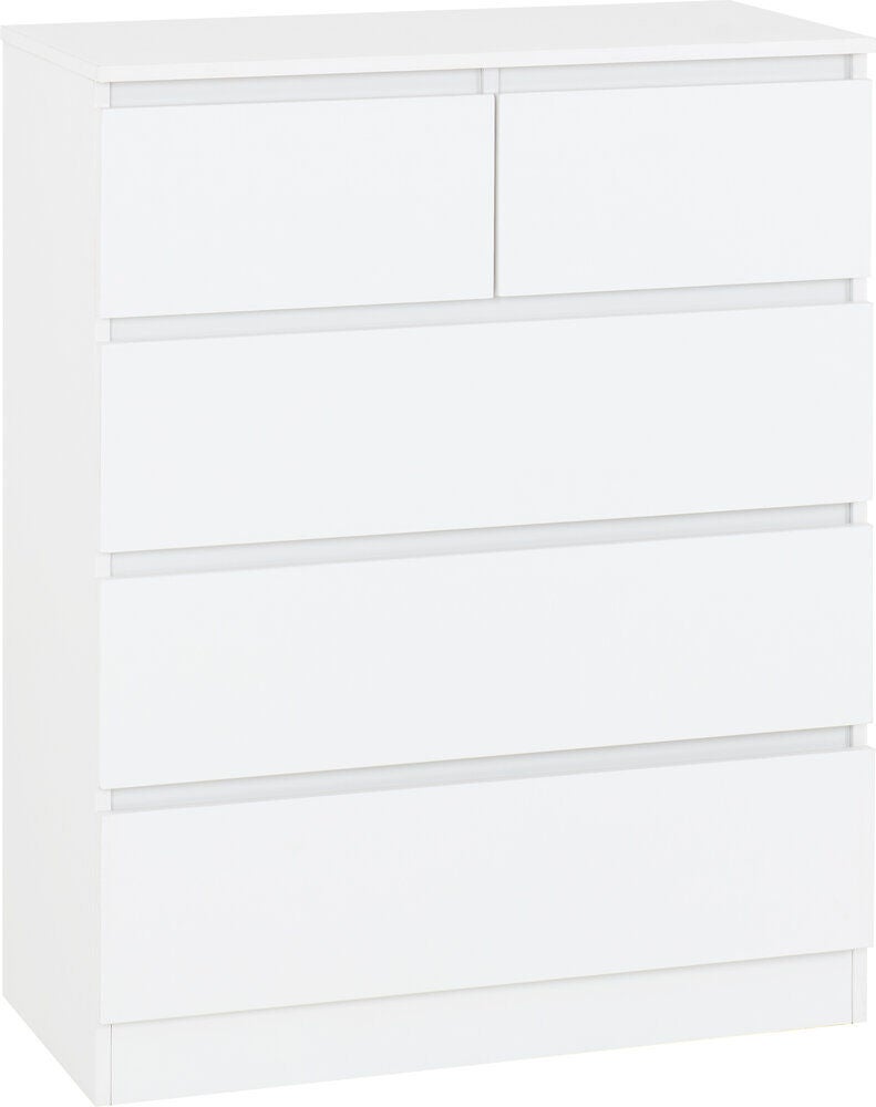 Malvern 3+2 Drawer Chest - White