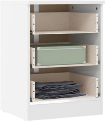 Denver 3 Drawer Bedside - White Gloss