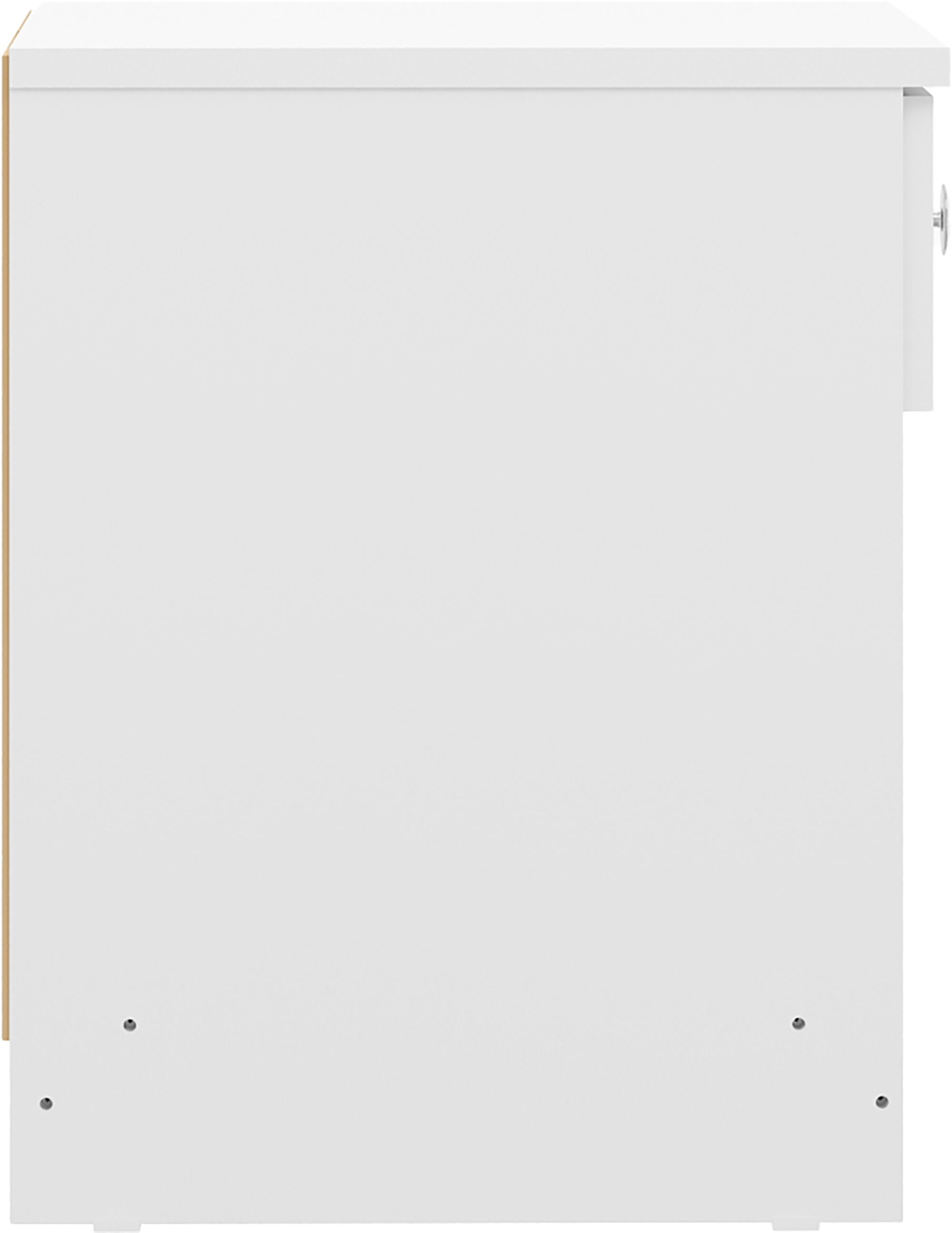 Denver 1 Drawer Bedside - White Gloss