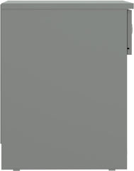 Denver 1 Drawer Bedside - Grey Gloss