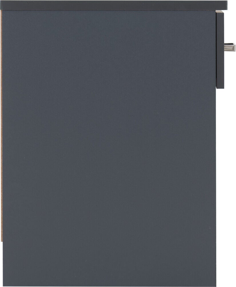 Dakota 1 Drawer Bedside - Dark Grey