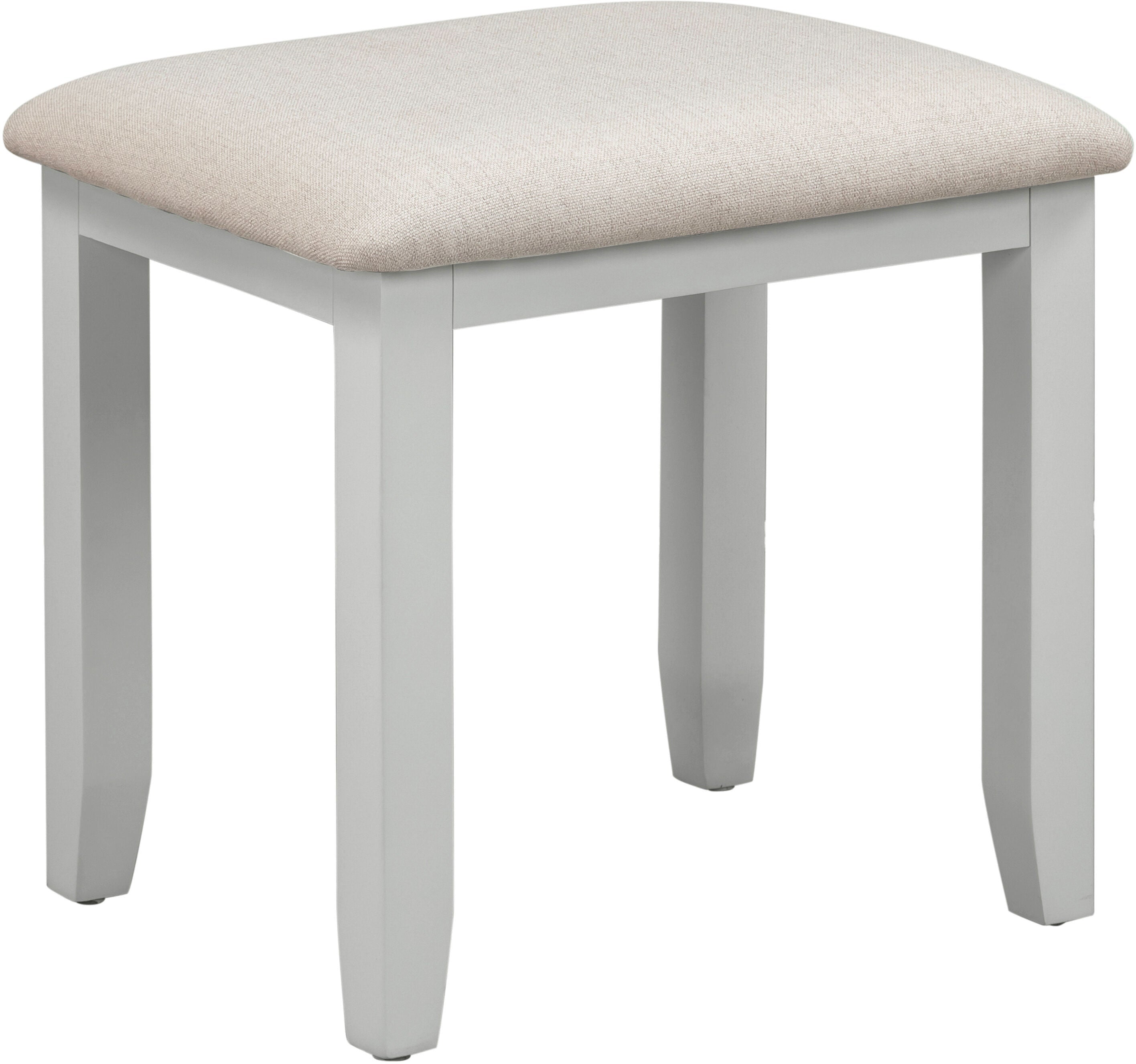 Bordeaux 3 Drawer Dressing Table Set - Pebble Grey/Oat Fabric