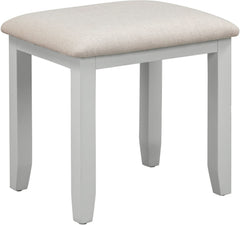 Bordeaux 3 Drawer Dressing Table Set - Pebble Grey/Oat Fabric