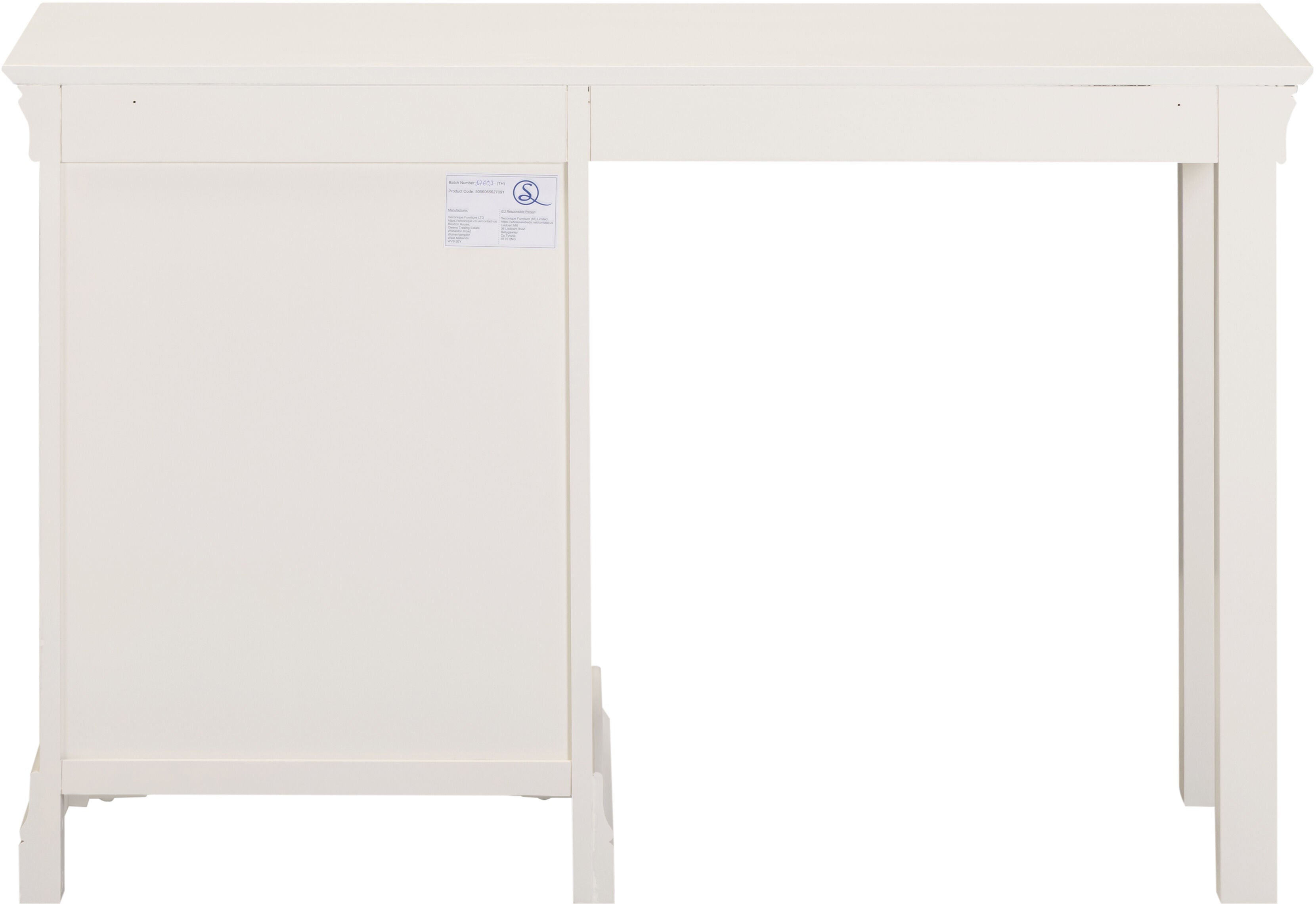 Bordeaux 3 Drawer Dressing Table Set - Ivory/Oat Fabric